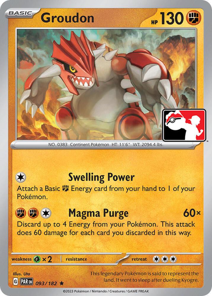 Paradox Rift Groudon [Prize-Pack] Pokémon card